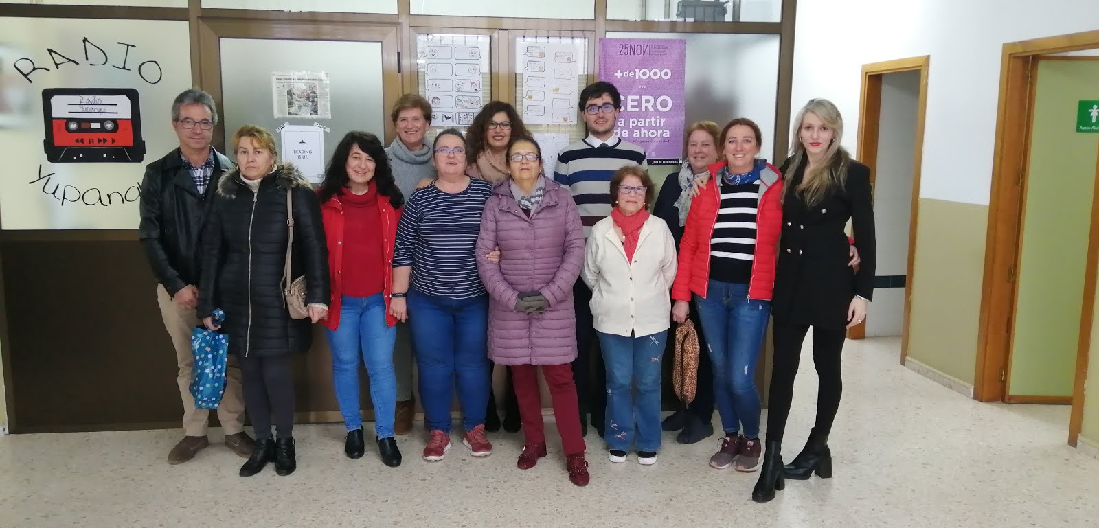 Beatriz Cabrera, junto a su grupo de alumnos en Trujillo 