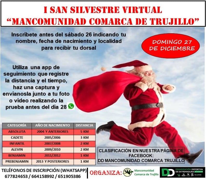 El programa de Dinamización Deportiva organiza la I San Silvestre virtual de la Mancomunidad