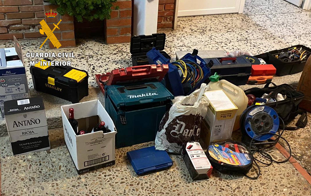 Objetos recuperados por la Guardia Civil 