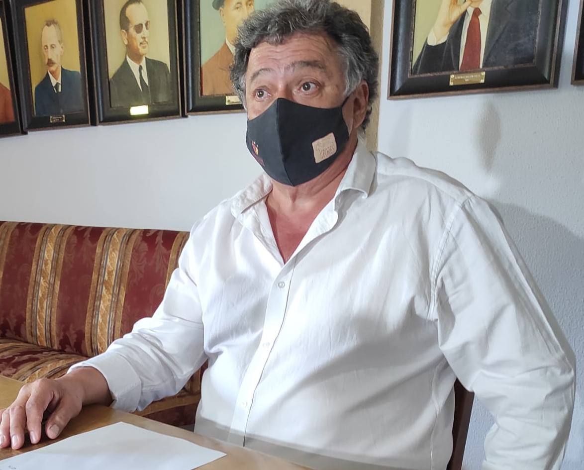 El alcalde, José Antonio Redondo, en la rueda de prensa de esta mañana. 