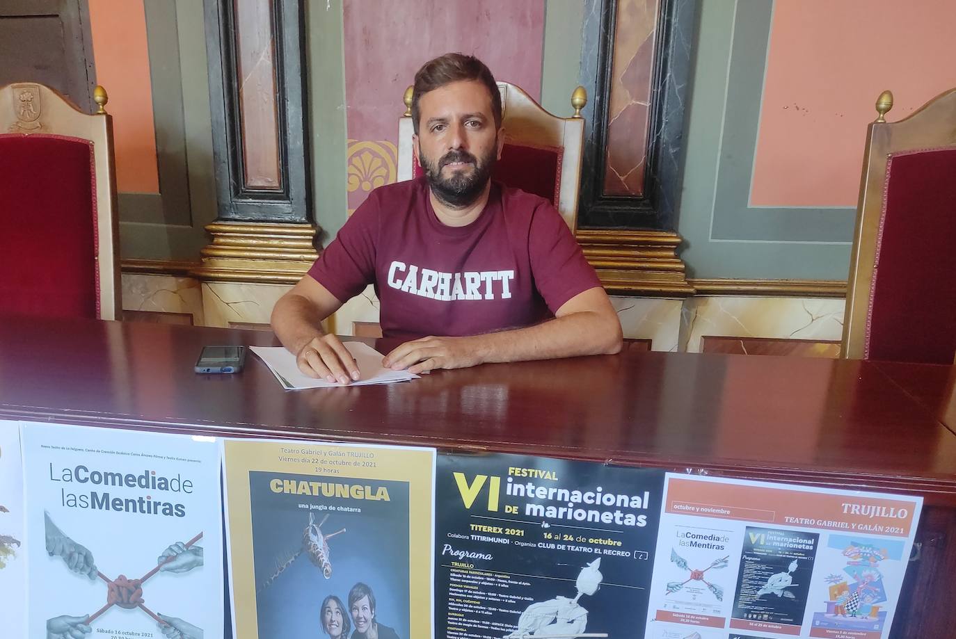 Enrique Borrega, concejal de Cultura en la rueda de prensa. 