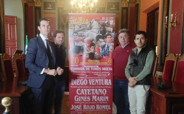 Diego Ventura, Cayetano y Ginés Marín para la corrida de toros de la Feria del Queso