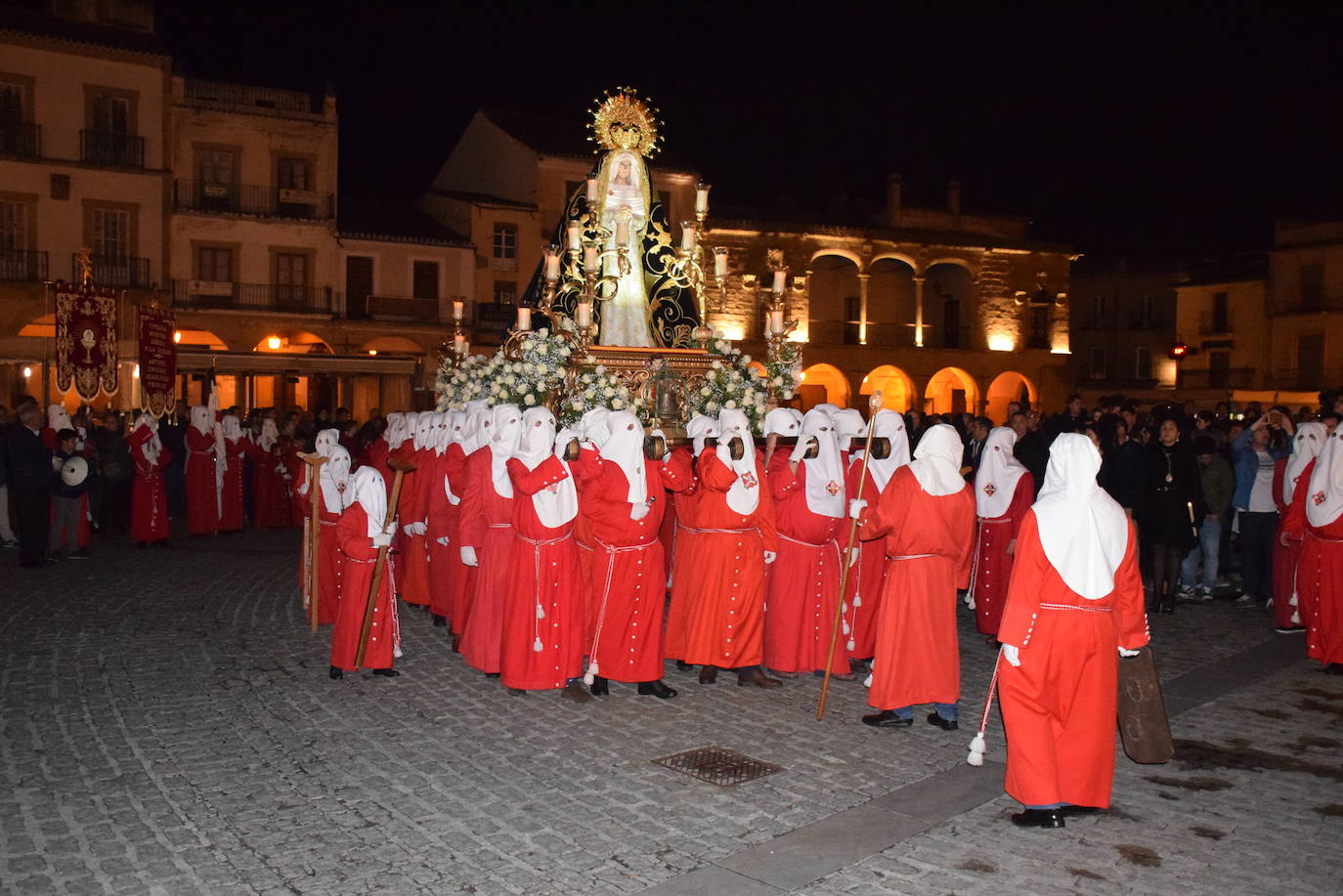 La Virgen de la Soledad en la procesión del Silencio en una edición anterior.