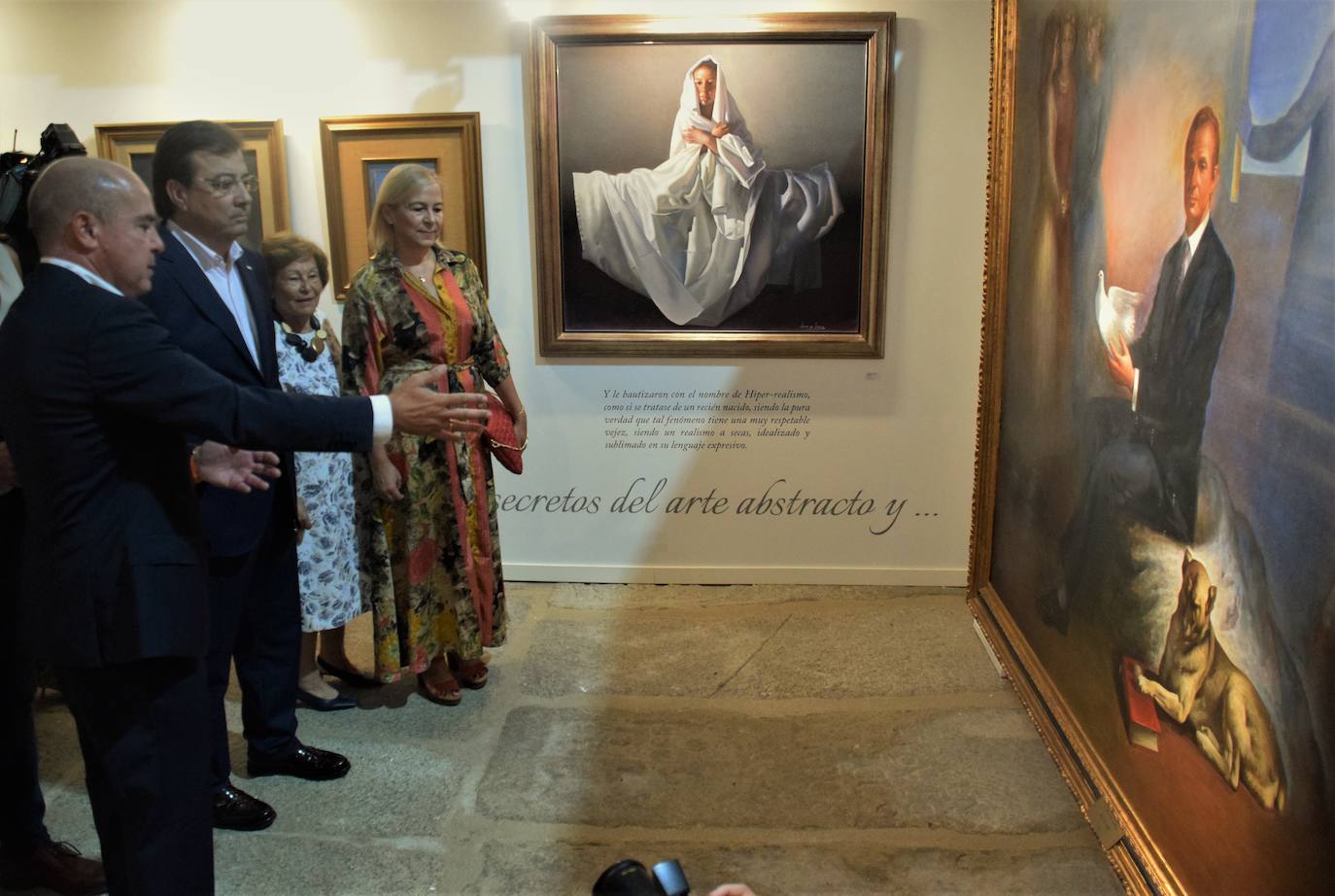 Familiares y autoridades en la inauguración ayer en Trujillo del Museo Jaime de Jaraíz.