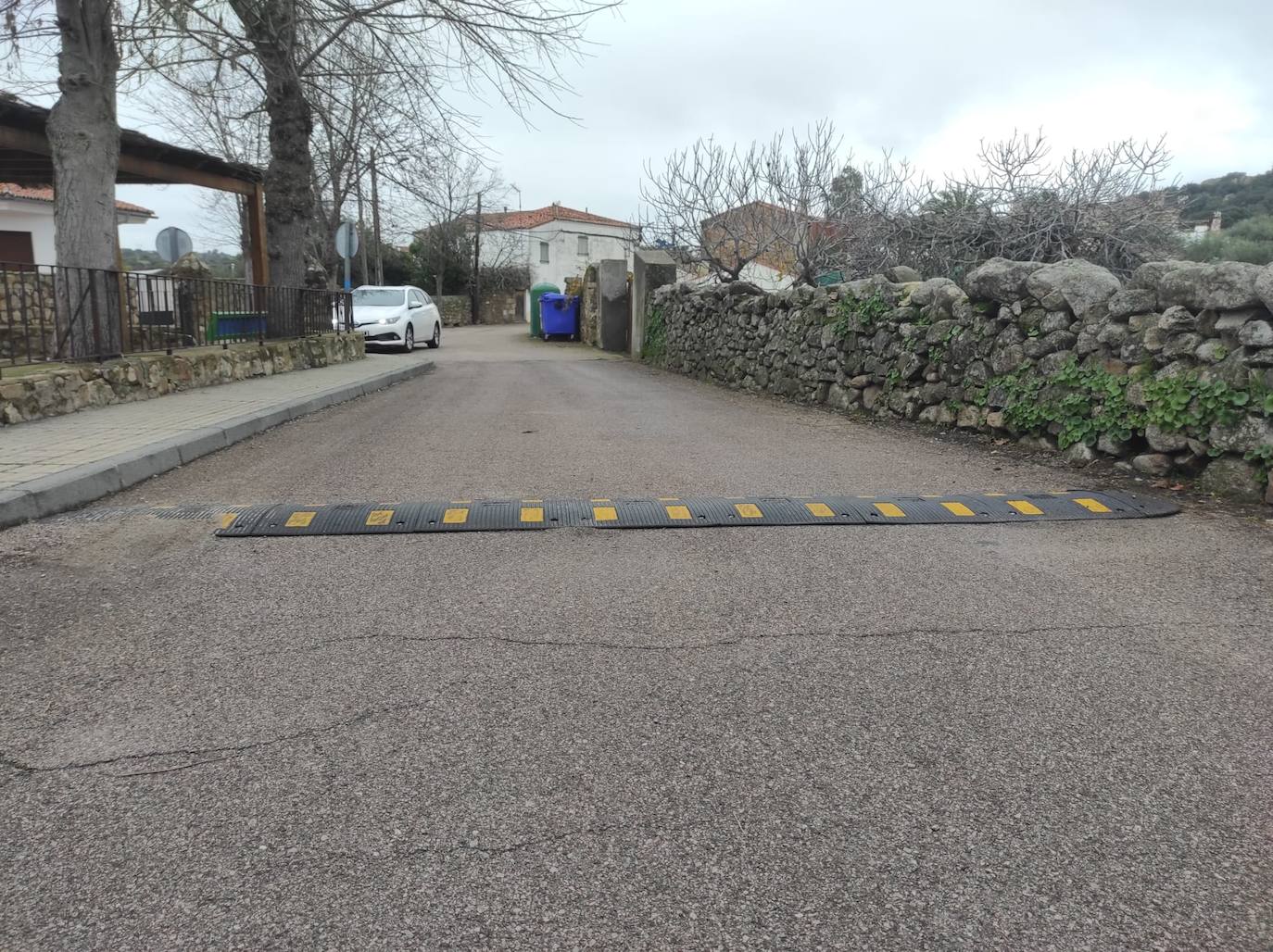 Uno de los reductores de velocidad en Huertas de la Magdalena 