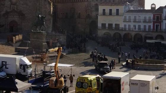 El rodaje de 'La casa del dragón' echa a andar en la plaza Mayor