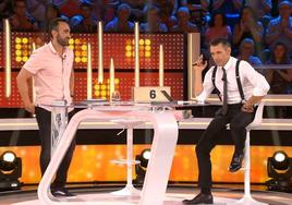 Jesús Rentero y Jesús Vázquez, en el programa 'Allá tu', de Telecinco