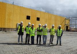 Responsables del proyecto en la visita a las obras