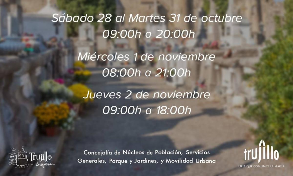 Los cementerios amplian sus horarios, con la llegada de Los Santos