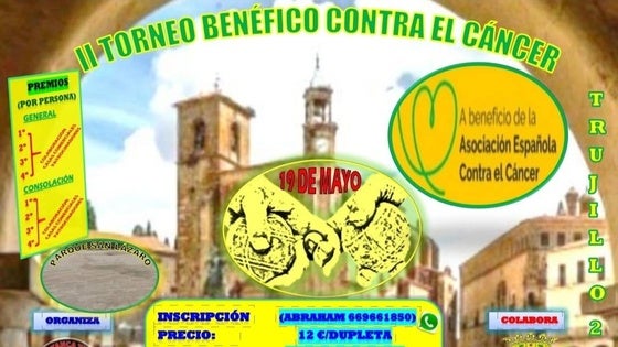 El II torneo benéfico contra el cáncer de petanca será el 19 de mayo