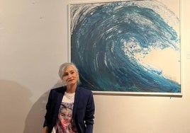 Olvido Búrdalo, con su obra