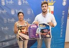 La concejala de Cultura y concejal de Juventud, en la presentación ayer de las actividades