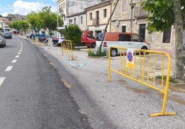 Zona vallada para acometer las obras.