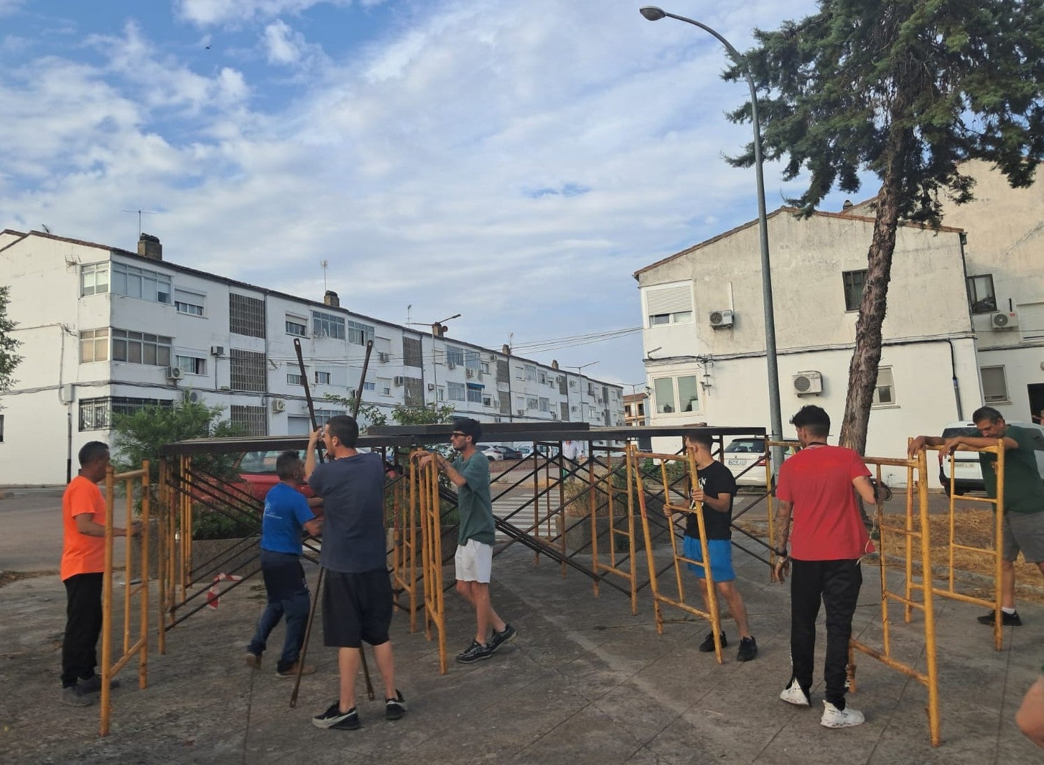 Preparativos para las fiestas.