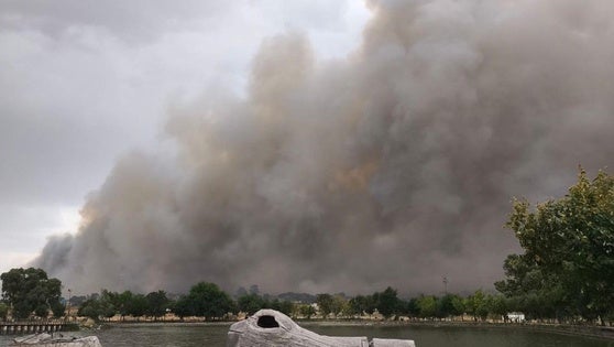 Gran susto ante el incendio producido en la tarde de este martes