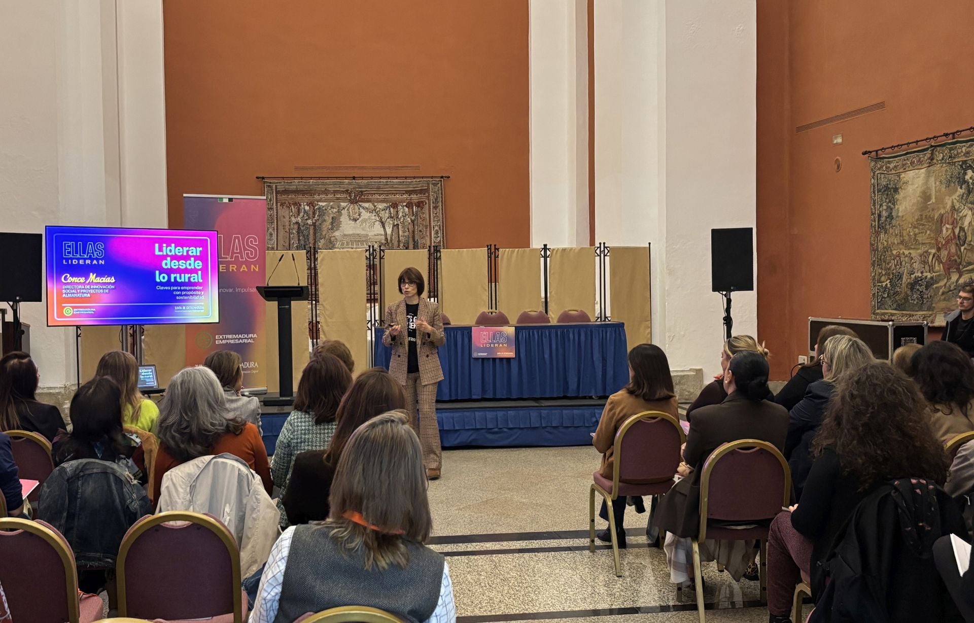 Conce Macías en su intervención ayer.