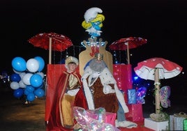 El rey Melchor en la cabalgata de Reyes