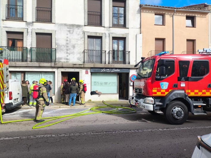 Susto por el incendio de una maquinaria en la lavandería de la zona del Campillo
