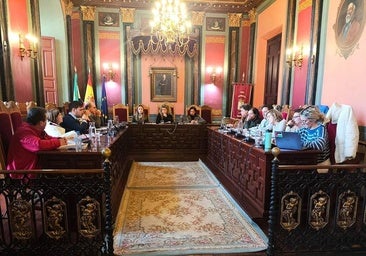 Sesión plenaria celebrada en el Ayuntamiento de Trujillo.