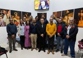 Integrantes de la Cofradía del Cristo Cautivo y de la Junta de Cofradías.