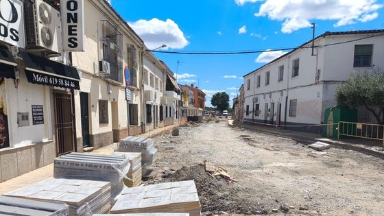 Situación de la calle con la obra paada.