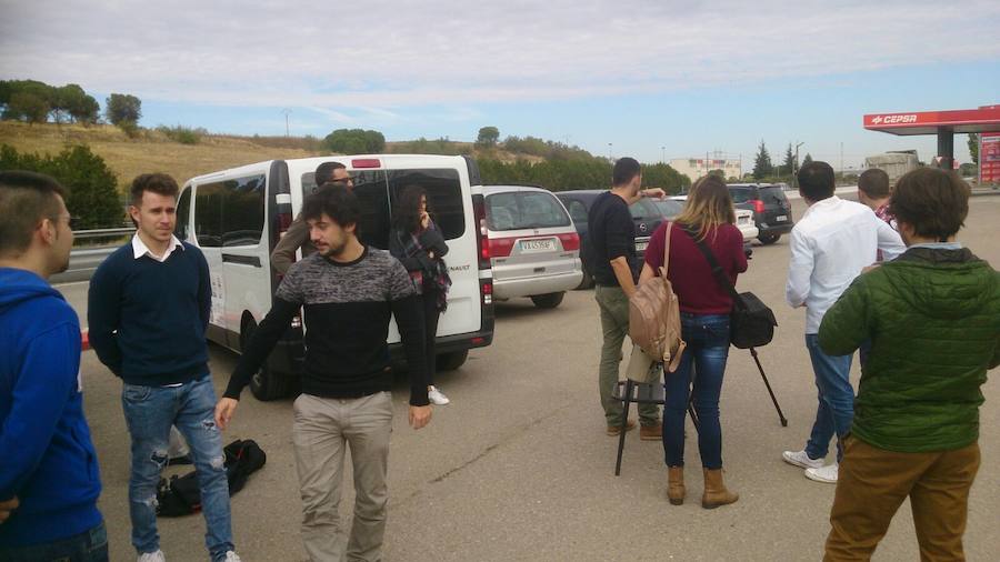 Participantes del proyecto, en ruta.  