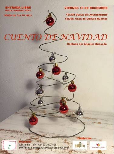El Club de Teatro El Recreo ofrece la narración del Cuento de Navidad