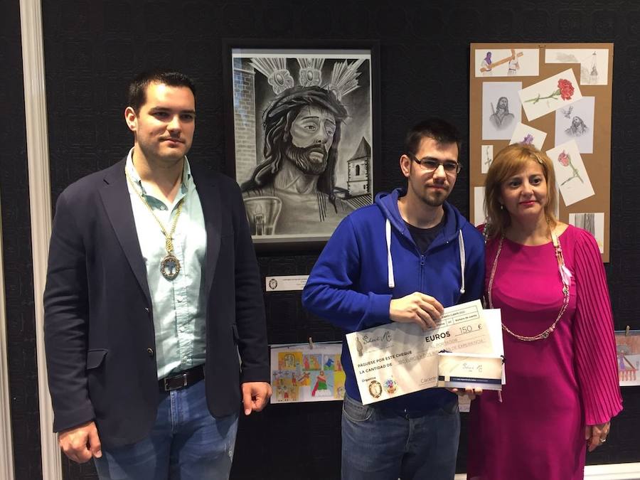 El joven, en la entrega del premio 
