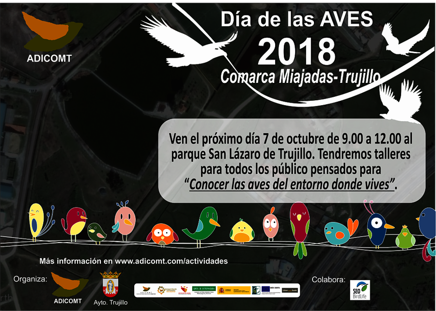 Adicomt hará actividades en Trujillo y en Miajadas para celebrar el día de las aves