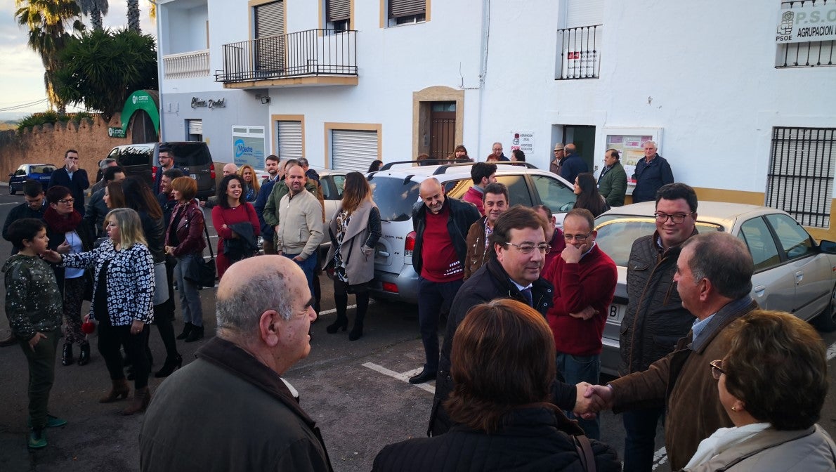 Imágenes de la presentación de la candidatura de Manolo Borrego a la alcaldía del ayuntamiento de Valverde, con la visita del presidente de la Junta, Guillermo Fernández Vara (08-02-2019)