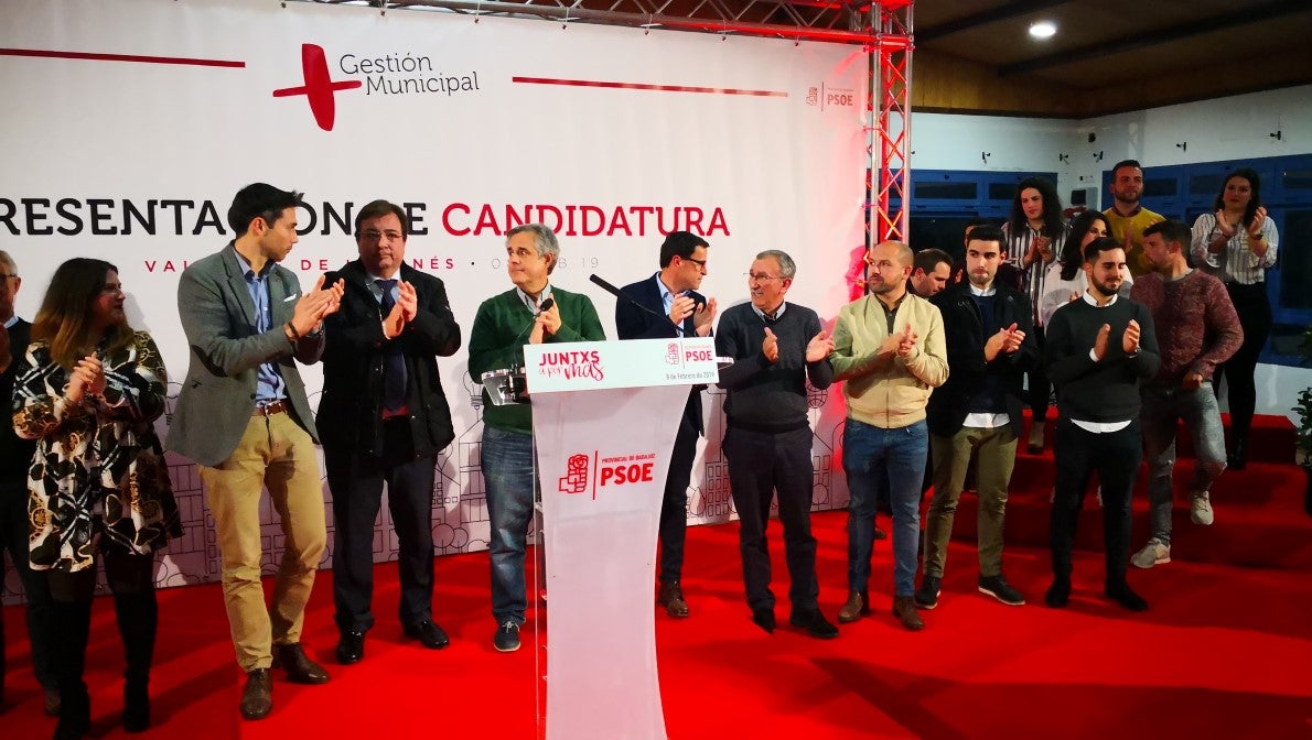 Imágenes de la presentación de la candidatura de Manolo Borrego a la alcaldía del ayuntamiento de Valverde, con la visita del presidente de la Junta, Guillermo Fernández Vara (08-02-2019)