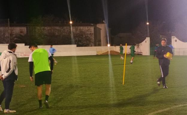 Cidoncha durante su primer entrenamiento