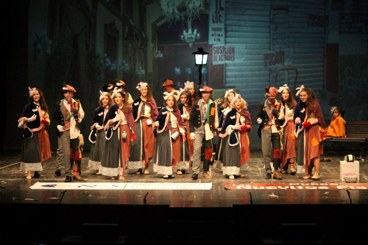 Imágenes de la actuación de Los Nuevitos Flama en el Concurso de Murgas Joven de Badajoz en el Carnaval 2019 (23-02-2019)