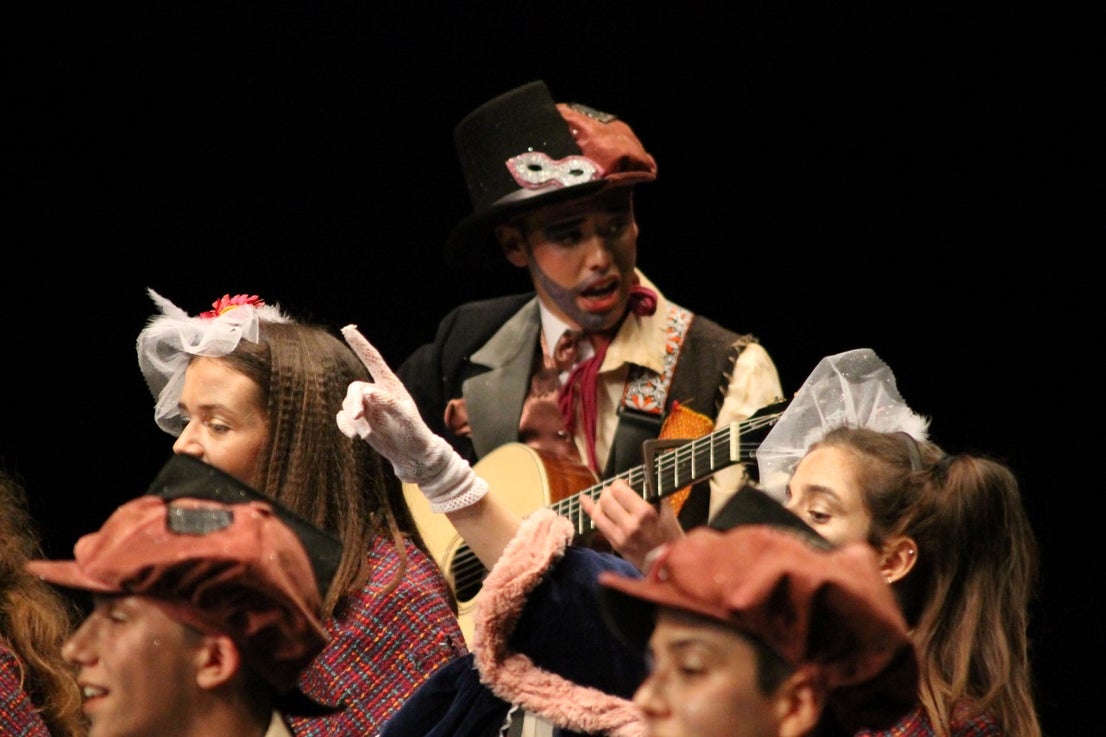 Imágenes de la actuación de Los Nuevitos Flama en el Concurso de Murgas Joven de Badajoz en el Carnaval 2019 (23-02-2019)