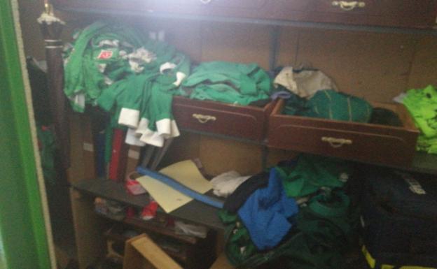 Desorden ocasionado en los vestuarios