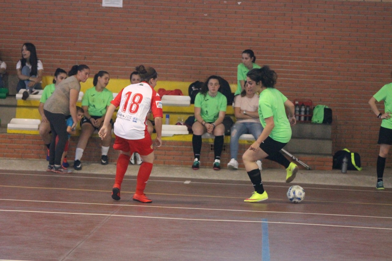 Algunas imágenes del encuentro femenino que enfrentó al equipo de Valverde y Almendral con el Santa Teresa en el pabellón polideportivo (28-05-2019)