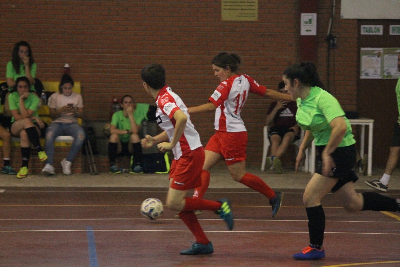 Algunas imágenes del encuentro femenino que enfrentó al equipo de Valverde y Almendral con el Santa Teresa en el pabellón polideportivo (28-05-2019)