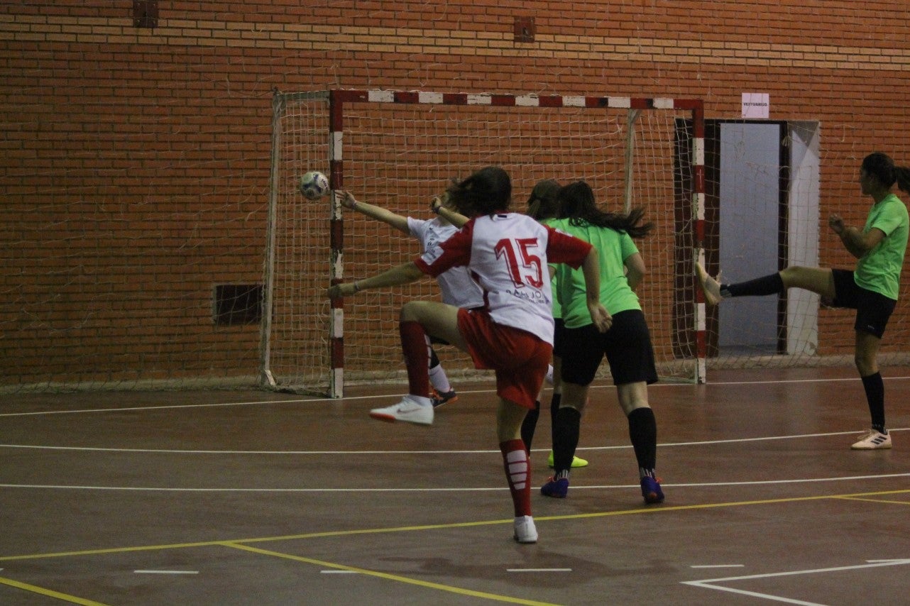 Algunas imágenes del encuentro femenino que enfrentó al equipo de Valverde y Almendral con el Santa Teresa en el pabellón polideportivo (28-05-2019)