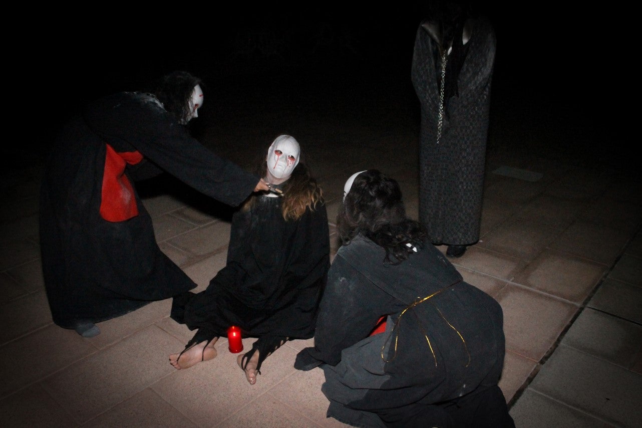 Algunas imágenes del pasaje del terror de la Ruta Nocturna 'La Diabla' (14-08-2019)