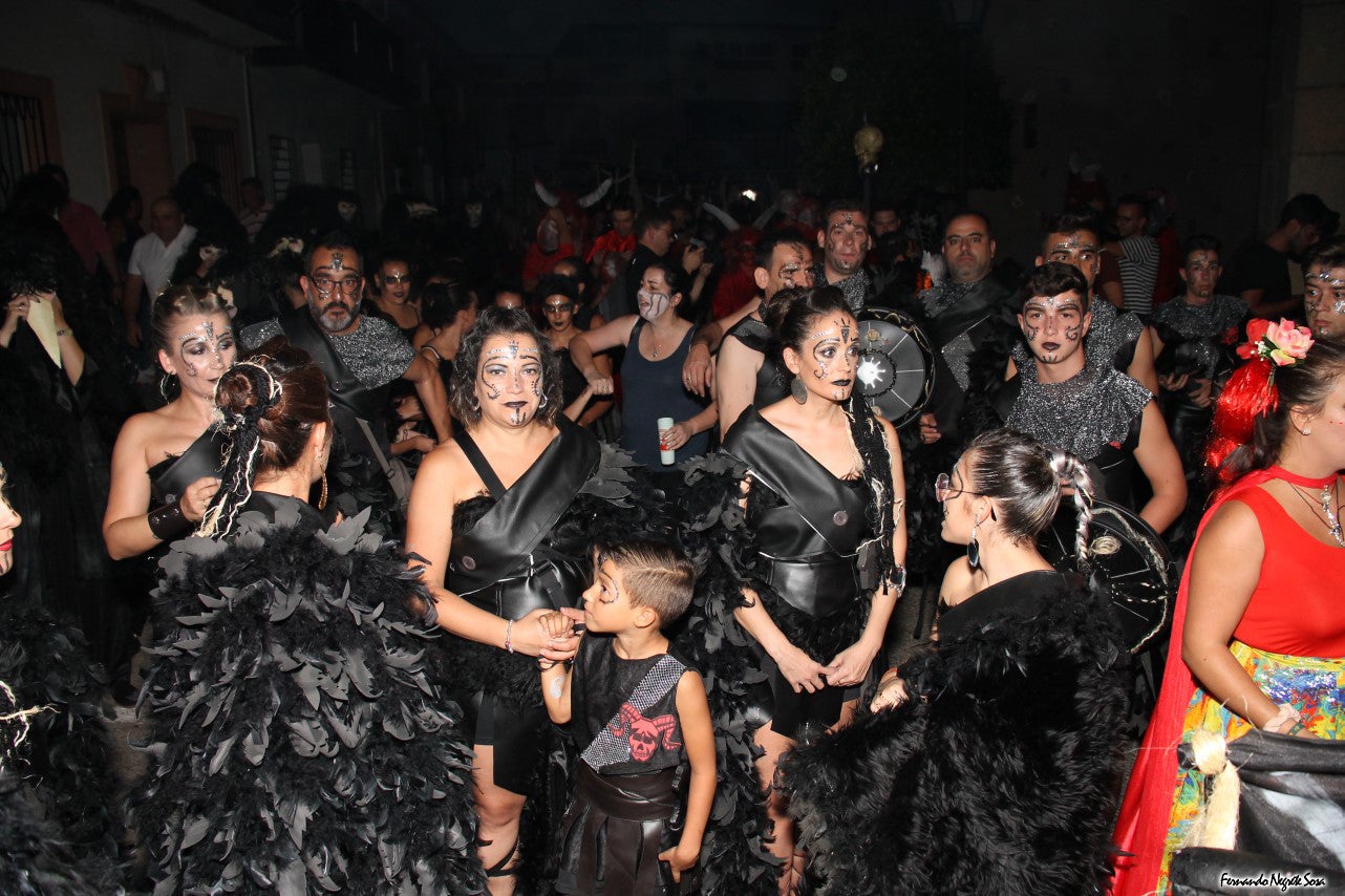 Imágenes del espectáculo de la Fuga de la Diabla celebrado en Valverde de Leganés (17-08-2019)