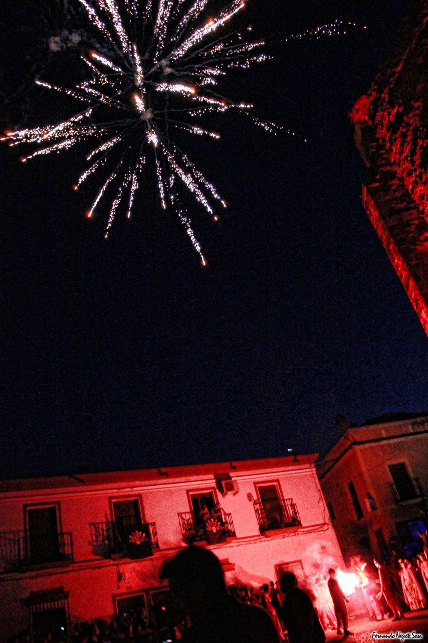 Imágenes del espectáculo de la Fuga de la Diabla celebrado en Valverde de Leganés (17-08-2019)