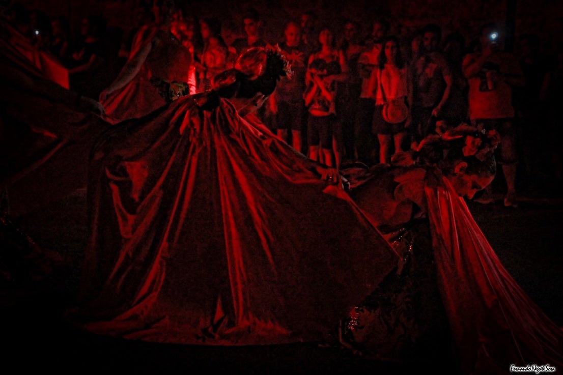 Imágenes del espectáculo de la Fuga de la Diabla celebrado en Valverde de Leganés (17-08-2019)