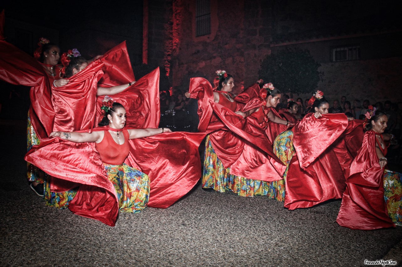 Imágenes del espectáculo de la Fuga de la Diabla celebrado en Valverde de Leganés (17-08-2019)