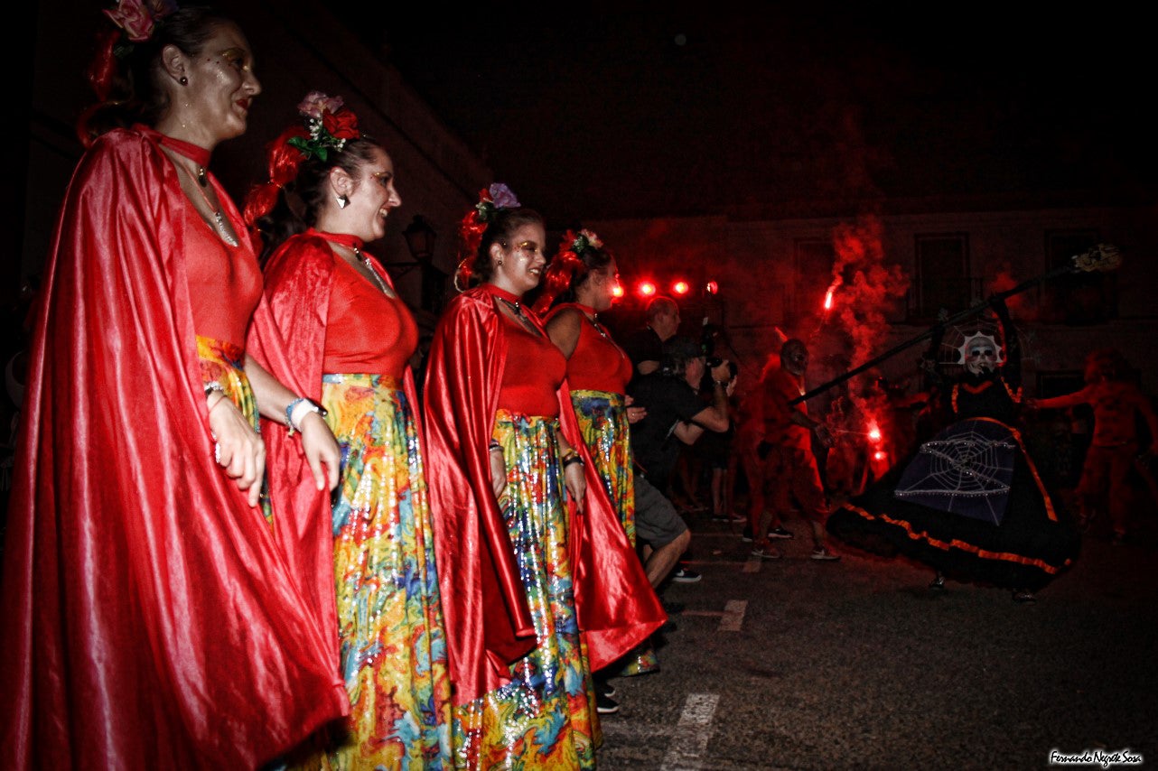 Imágenes del espectáculo de la Fuga de la Diabla celebrado en Valverde de Leganés (17-08-2019)