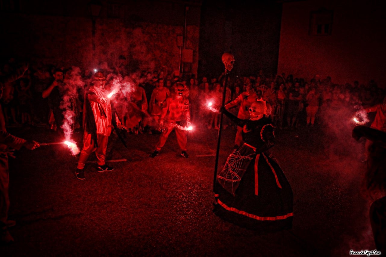 Imágenes del espectáculo de la Fuga de la Diabla celebrado en Valverde de Leganés (17-08-2019)