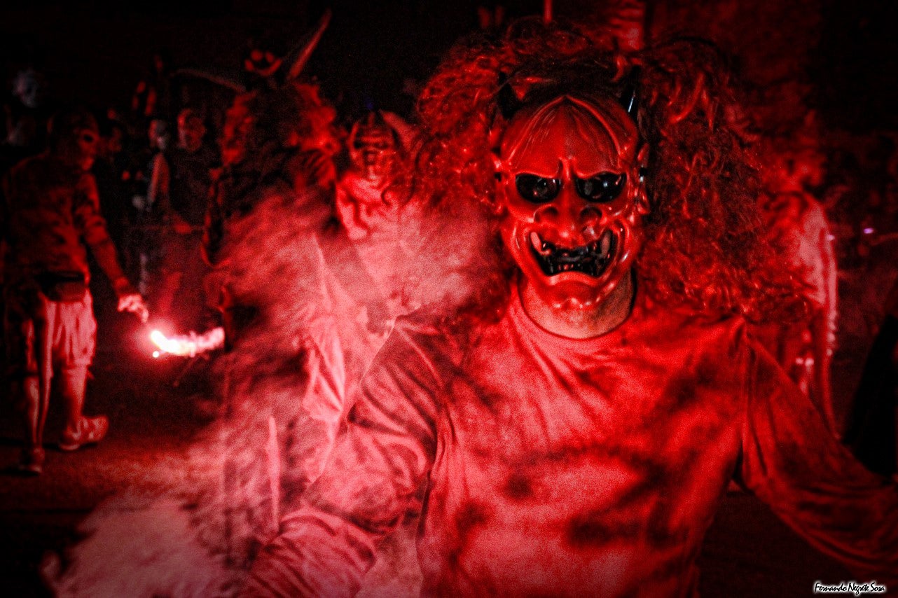 Imágenes del espectáculo de la Fuga de la Diabla celebrado en Valverde de Leganés (17-08-2019)