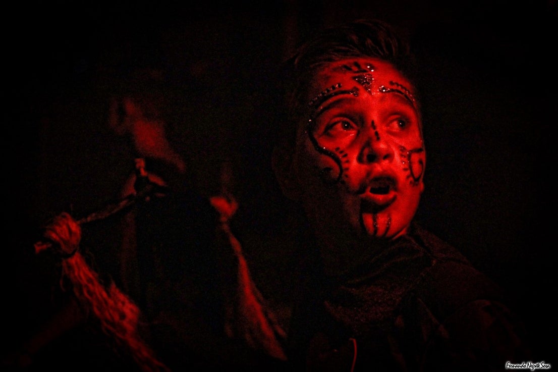 Imágenes del espectáculo de la Fuga de la Diabla celebrado en Valverde de Leganés (17-08-2019)