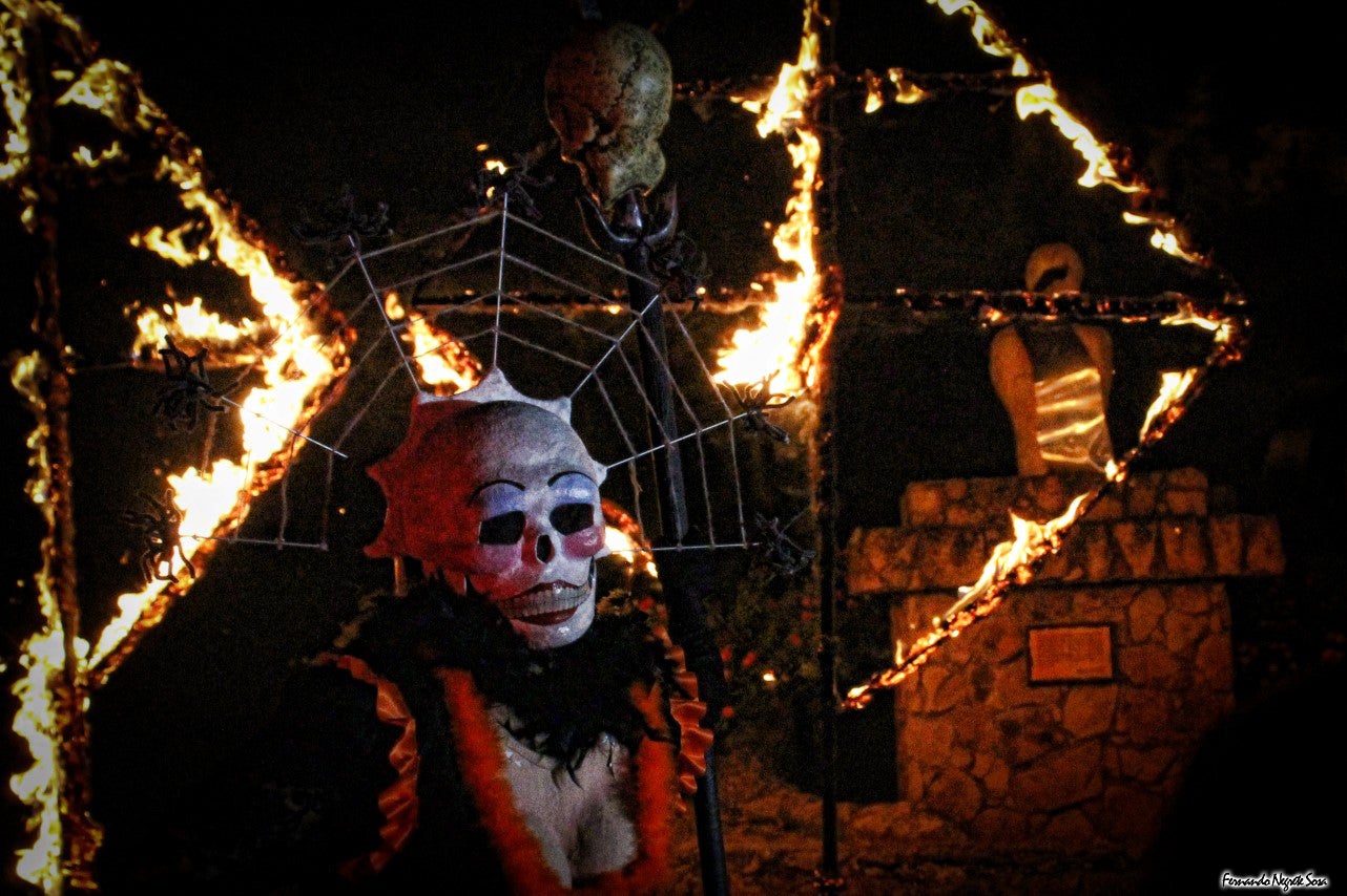 Imágenes del espectáculo de la Fuga de la Diabla celebrado en Valverde de Leganés (17-08-2019)