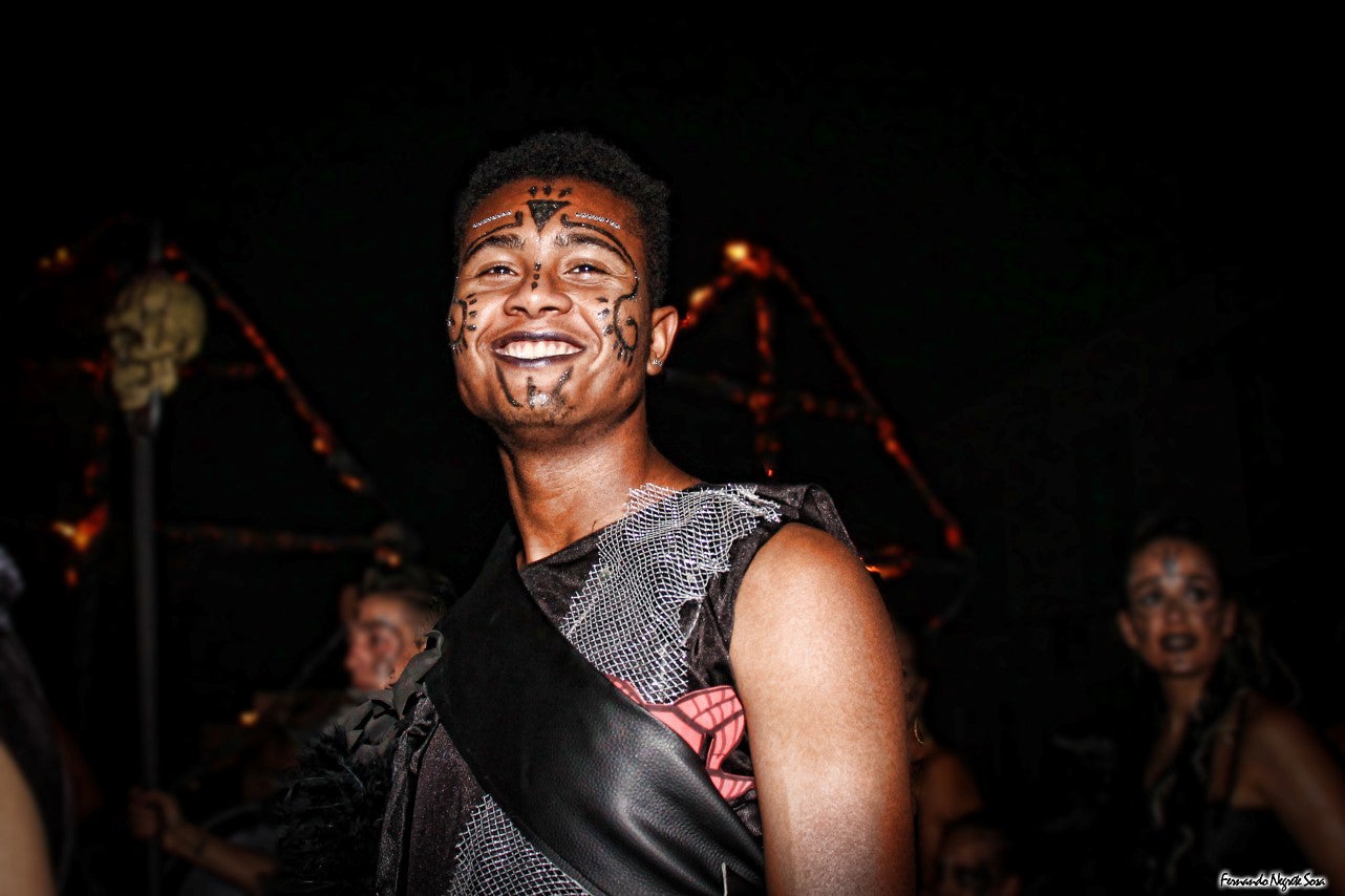 Imágenes del espectáculo de la Fuga de la Diabla celebrado en Valverde de Leganés (17-08-2019)