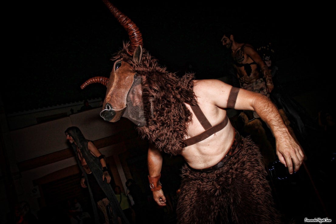 Imágenes del espectáculo de la Fuga de la Diabla celebrado en Valverde de Leganés (17-08-2019)